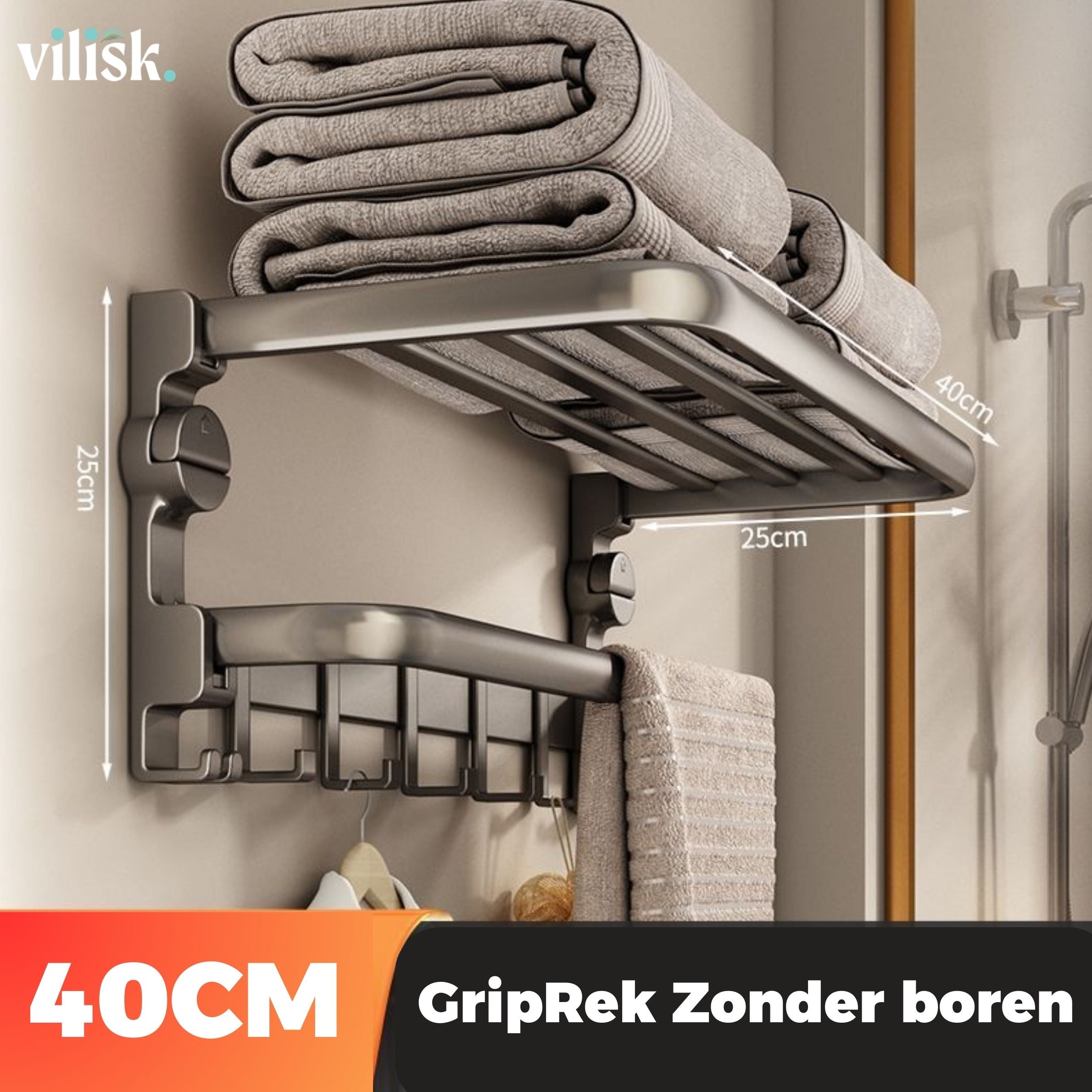 GripRek | Eenvoudige Opslag, Zonder Boren