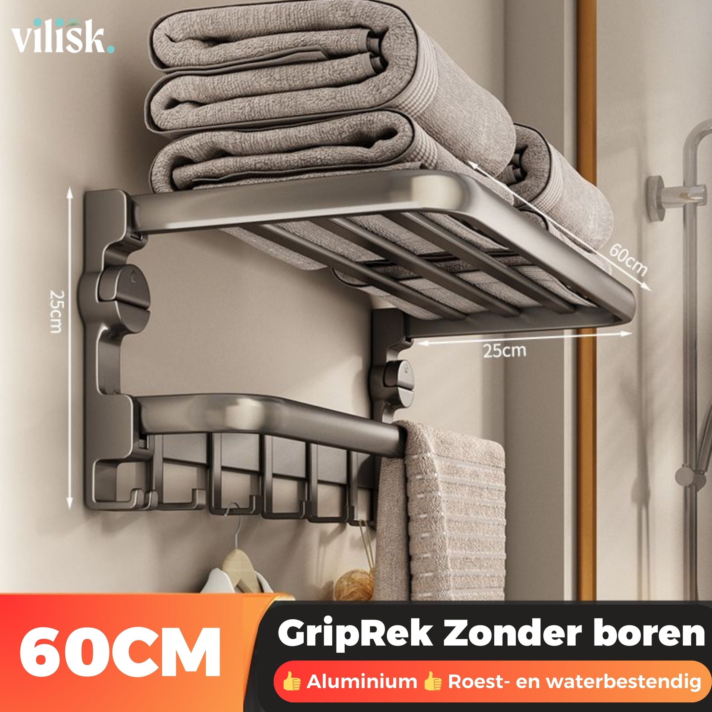 GripRek | Eenvoudige Opslag, Zonder Boren
