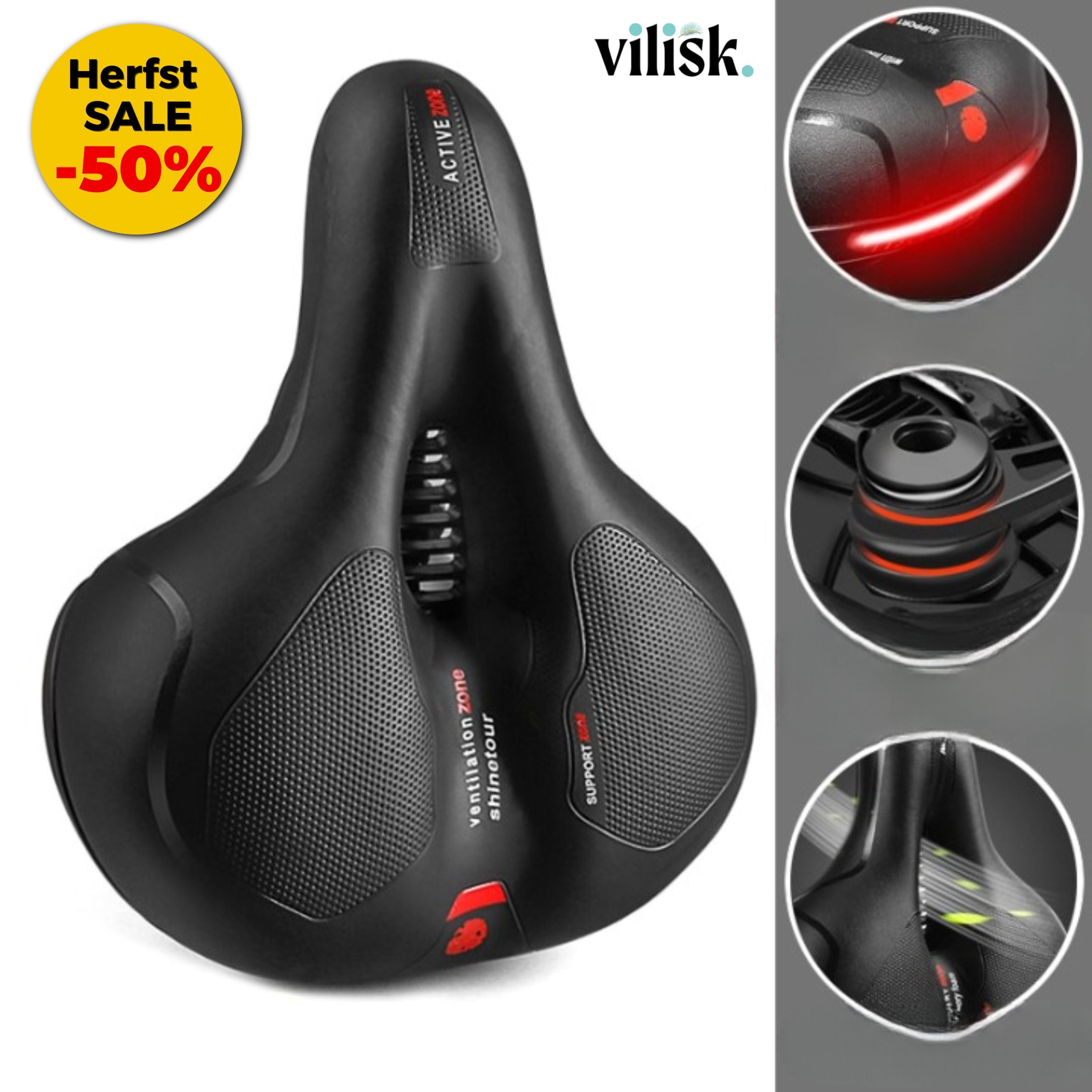 ComfortMax | Ergonomisk cykelsadel mod ryg- og baldesmerter