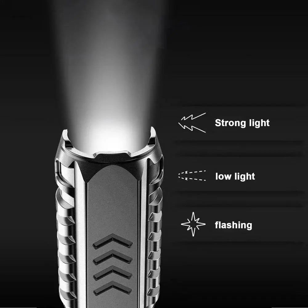 PowerBeam - LED oplaadelig taktisk laser lommelygte