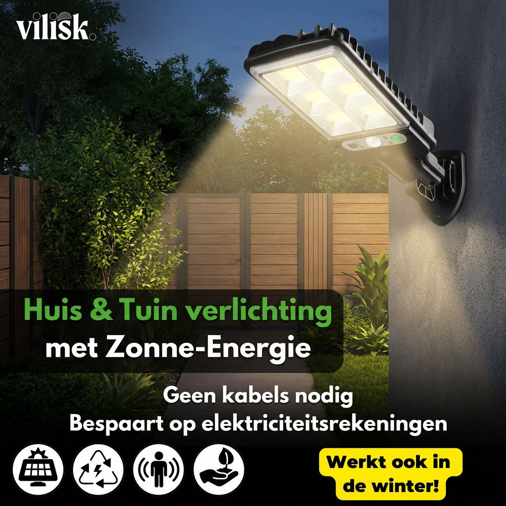 Zonne-Energie LED Licht™ | Waterdicht IP65 Tuinlamp - Werkt ook in de winter!