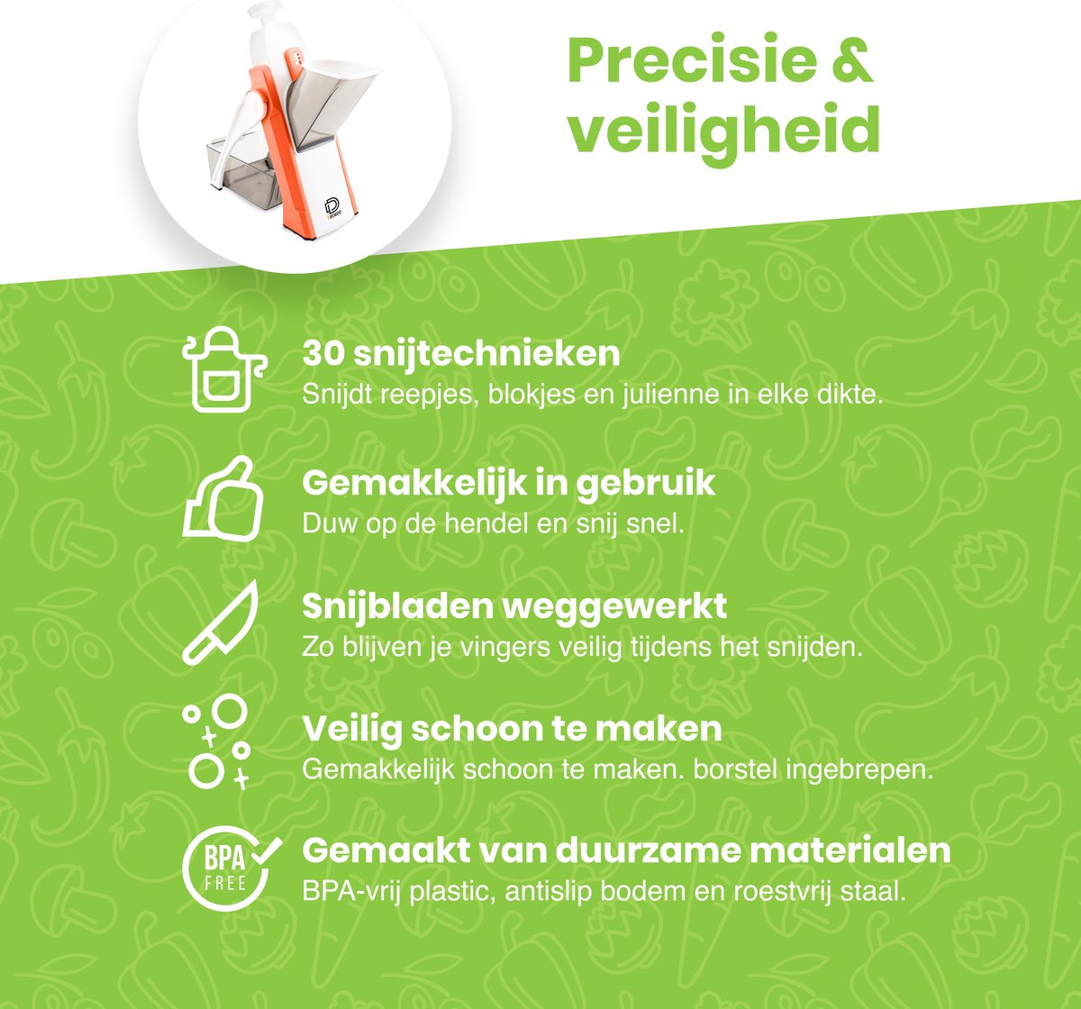Mandoline™ | Snijd en hak groenten tot in de perfectie!