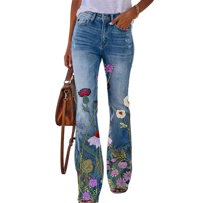 Elise™ | Højtaljede vintage jeans med fladt ben 