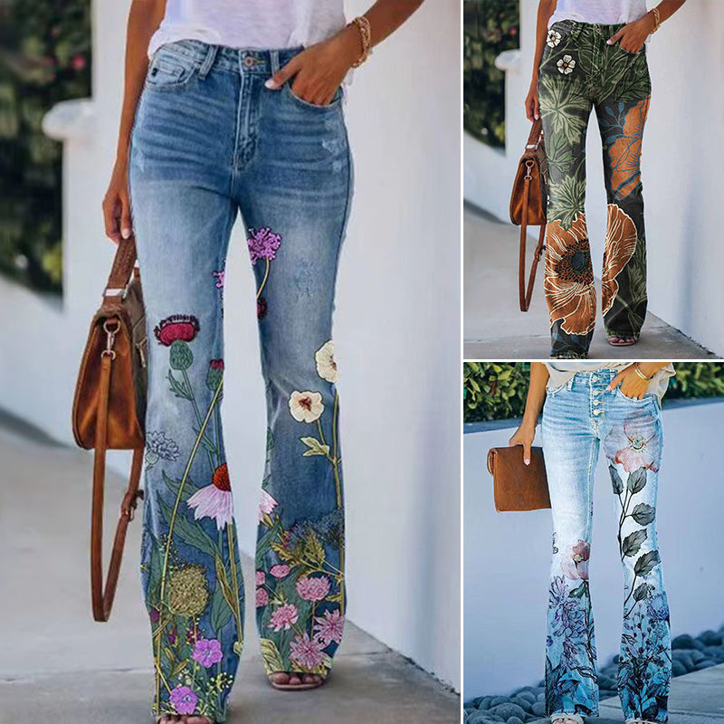 Elise™ | Højtaljede vintage jeans med fladt ben 