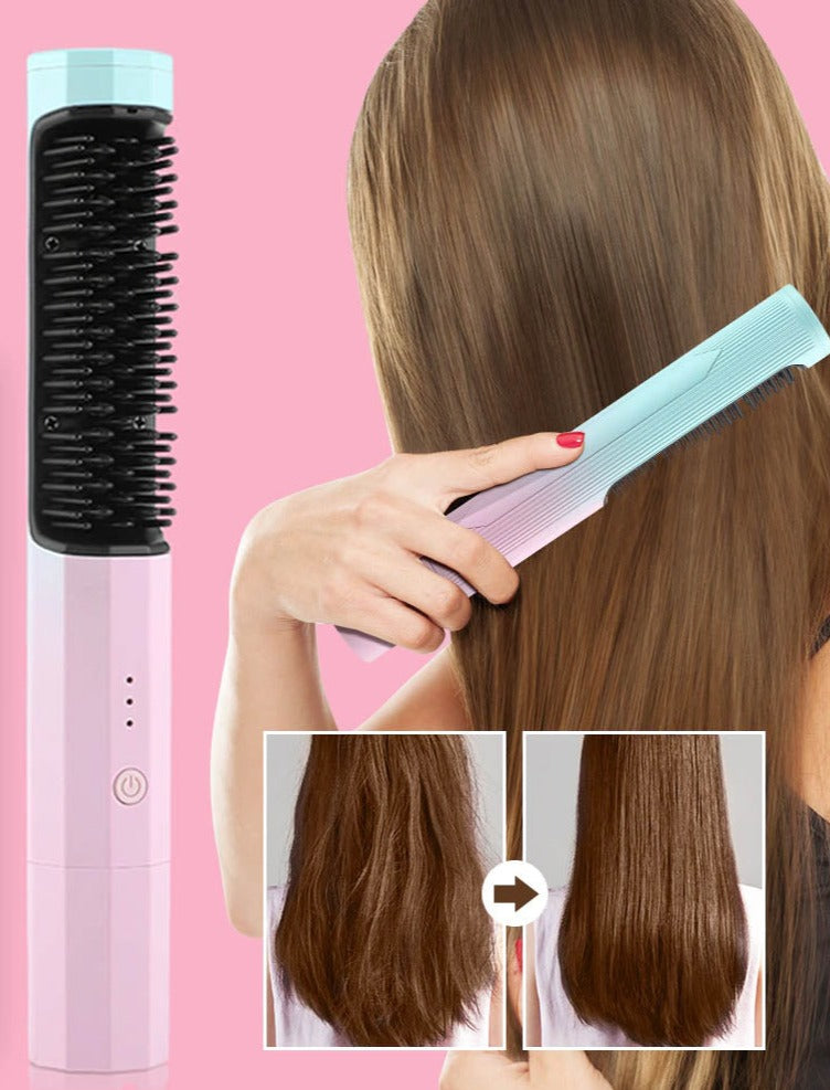 2-i-1 Cordless Straightening Brush™ - Det smukkeste hår når som helst og hvor som helst!