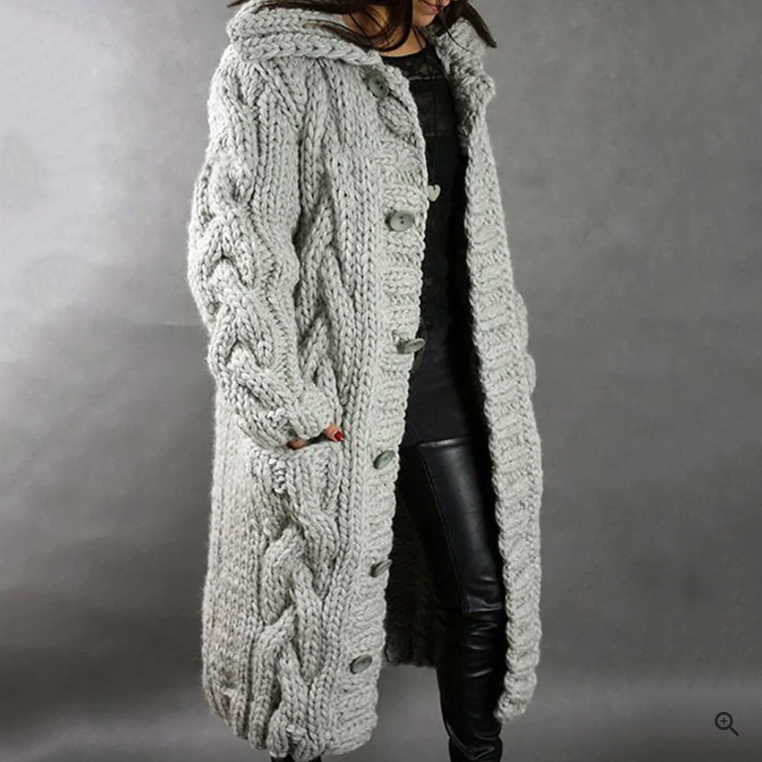 Fluffy Coat | Hæklet vinterfrakke