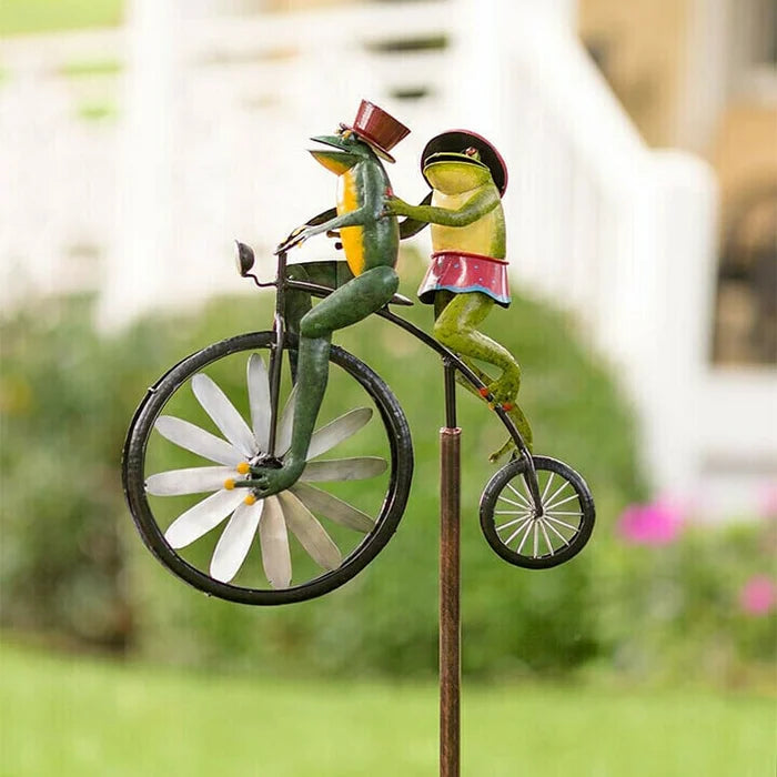 Frog Bike™️ | Vintage cykel metal vindmølle