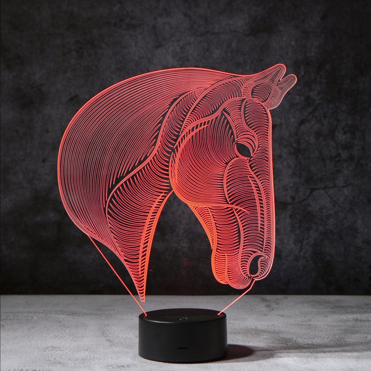 Hestehoved 3D Illusion Lampe 