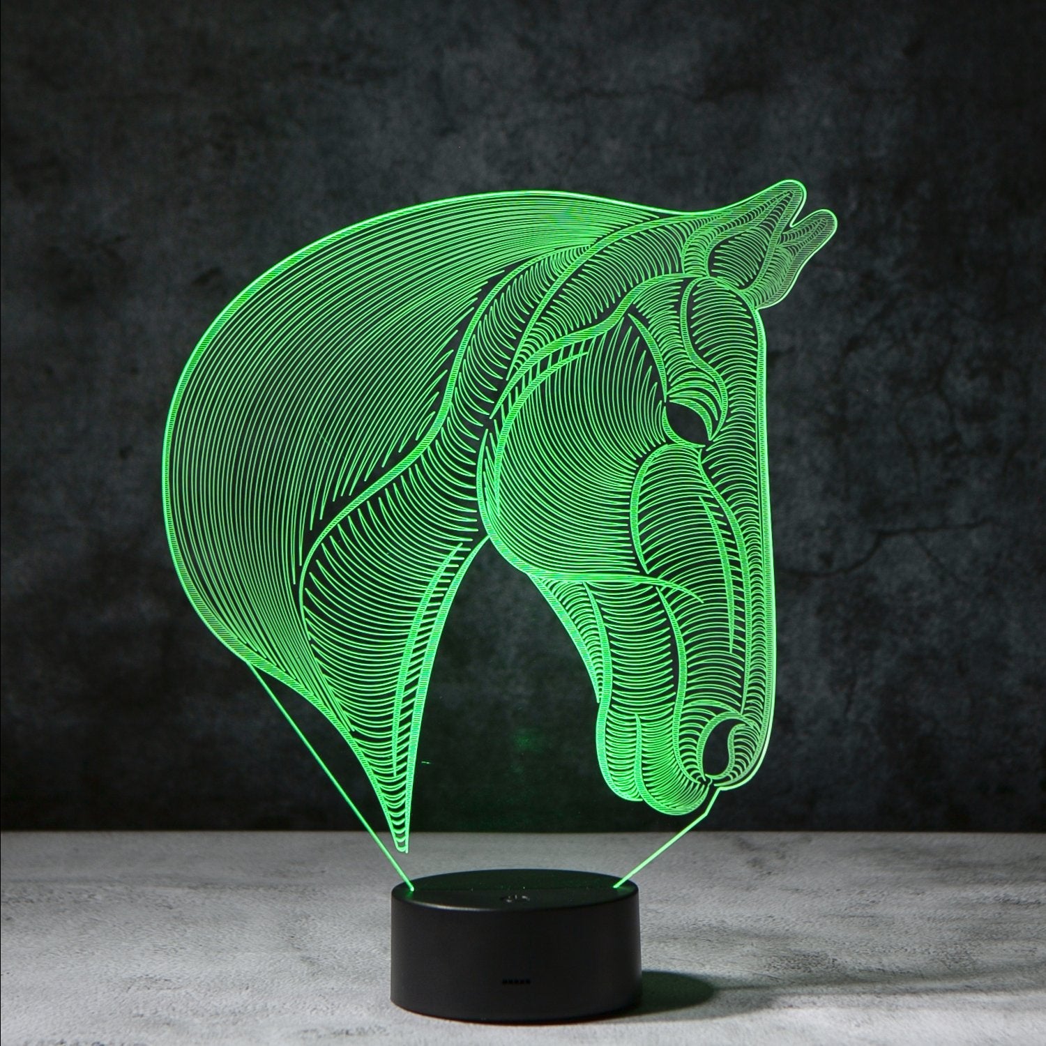 Hestehoved 3D Illusion Lampe 