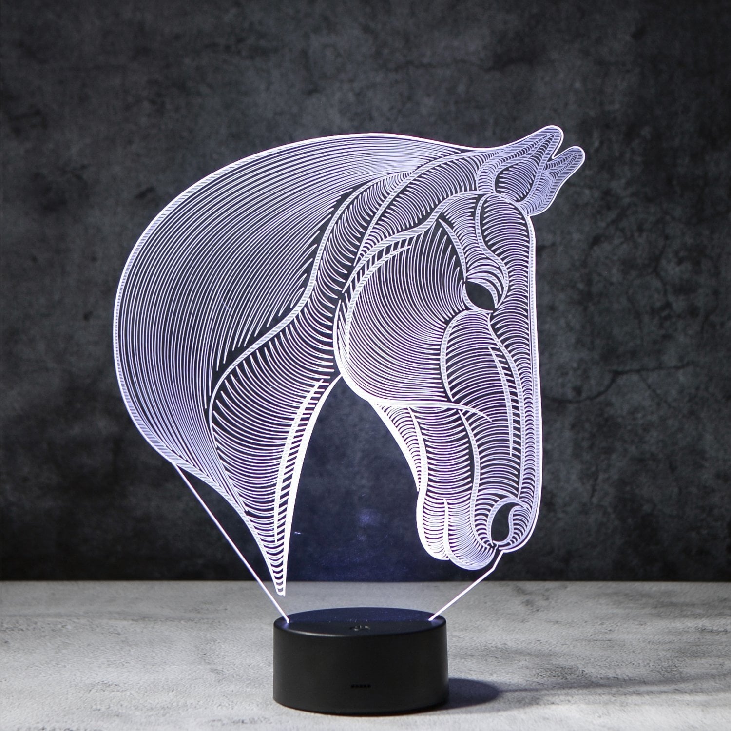 Hestehoved 3D Illusion Lampe 
